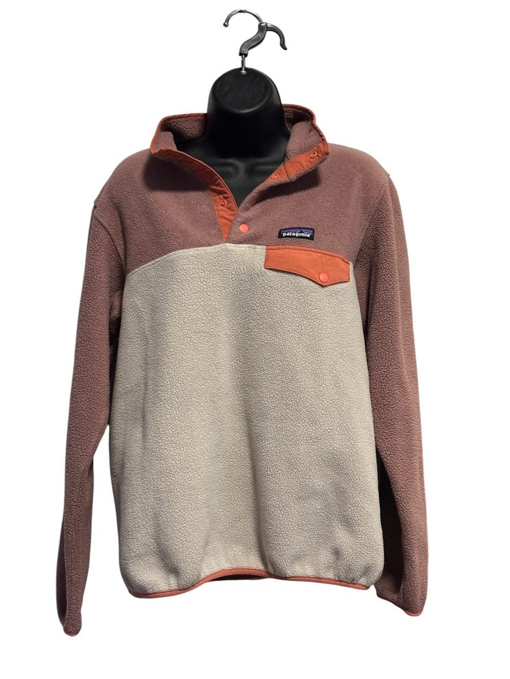 Patagonia Women’s Synchilla Two-Tone Fleece Pullover - Rose Plum / Oatmeal